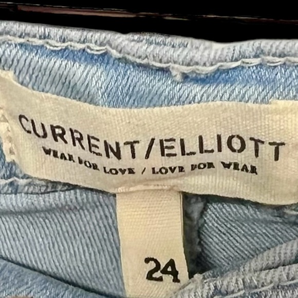 🌻NEW w/tag Current Elliott "The Side Street" Curulean Jeans Size 24 - Picture 7 of 10
